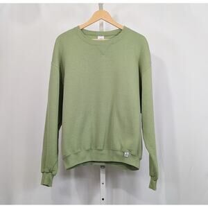 Vintage Y2K Russell Athletic Sweatshirt Green Pullover Men's Size L Flaws